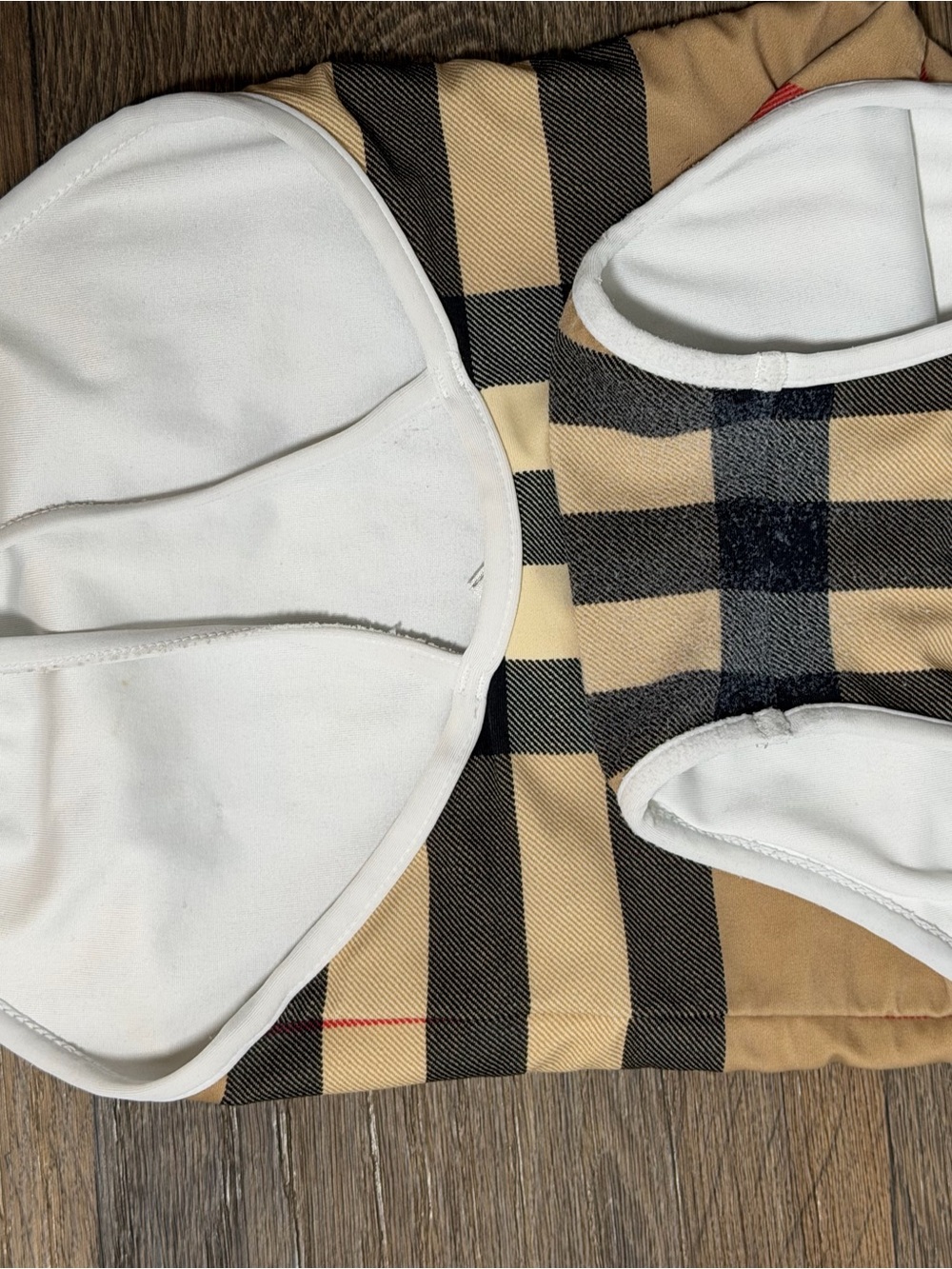 2T Burberry Classic One-Piece Swimsuit in Camel and Black - Picture 4 of 5